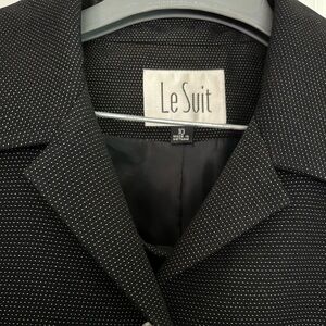 Short Sleeve Black Polka Dot Women’s Suit Size 10